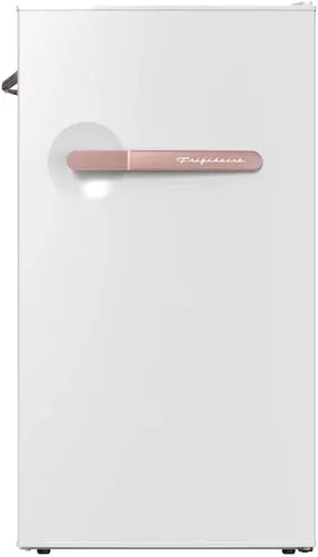 Miniatura 14 de Frigidaire Mini refrigerador retro, ahorro de energía, control de termostato ajustable, 3.1 pies cúbicos, negro-oro rosa