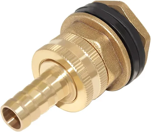 Miniatura 4 de Joywayus Conector de tanque de agua macho de latón de 1/2 pulgada NPT hembra x 3/4 pulgadas GHT + lengüeta de 3/4 pulgadas x 3/4 pulgadas GHT hembra