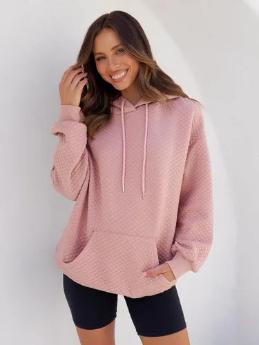 Miniatura 4 de MEROKEETY Sudadera acolchada de gran tamaño para mujer, de manga larga, con cordón y bolsillo