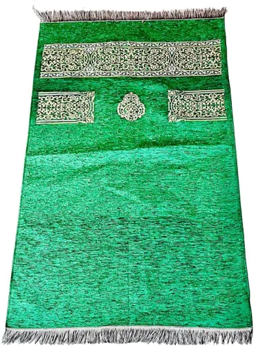 Miniatura 11 de Alfombra de oración musulmana, alfombra de oración turca, alfombra de oración para hombres musulmanes, mujeres, Janamaz con temática de kaaba