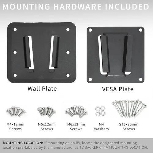 Miniatura 5 de VIVO Soporte de TV de plástico resistente de polímero y acero con brazo articulado, patrón de montaje VESA de 3.93 x 3.93 pulgadas, soporta hasta 22