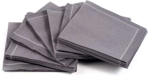 Miniatura 12 de Five Star Napkins Servilletas plegables de algodón para cóctel, bebidas, postres, bares, fiestas, eventos, vacaciones, bodas, fiestas, 8 x 8 Azul