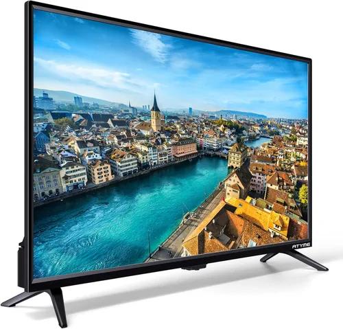ATYME 32 pulgadas clase 60Hz 720p HD LED TV pantalla plana 1* USB 3* HDMI 1* VGA ARC doble canal 8W altavoces Monitores Televisión no inteligente