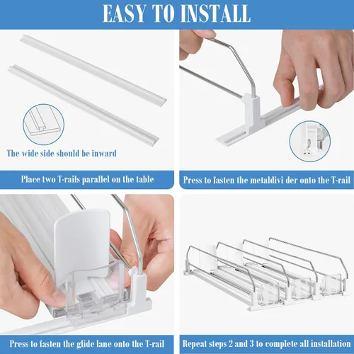 Miniatura 3 de hanmir Organizador de bebidas para refrigerador, dispensador de latas de soda de ancho ajustable para organizadores y almacenamiento