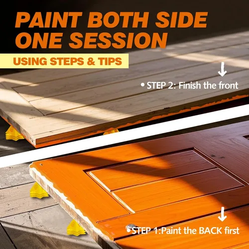 Miniatura 6 de KATA Soportes piramidales para pintores: 36 piezas de pirámides de pintura para puertas de gabinetes, pintura y vertido, mini trípodes de pintura