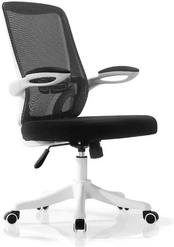 Miniatura 3 de Office Chair Ergonomic Swivel Mesh Mid Back Computer Desk Chair with Flip Up Arms Color Optional(Black)