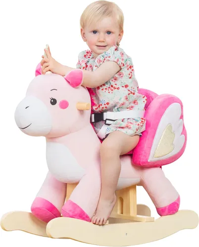 labebe - Caballo mecedor para bebé, unicornio para montar, juguete de paseo para niños de 6 meses a 3 años, bebé (niño niña) juguete de peluche para
