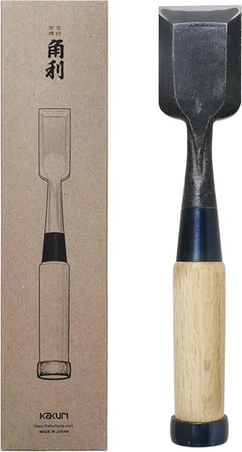 KAKURI Cincel de madera japonés para carpintería 1-5/8" (42 mm), fabricado en Japón, cincel de madera profesional Oire Nomi (forjado a mano), hoja