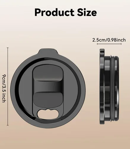Miniatura 6 de Pusee Tapa deslizante de repuesto para taza de café autocalentable de 14 onzas, tapas a prueba de derrames, compatibles con taza inteligente de 14