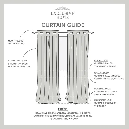 Miniatura 7 de Exclusive Home Sateen Rugby - Par de paneles de cortinas opacas con ojales en la parte superior, de sarga a rayas, para oscurecer la habitación, 52
