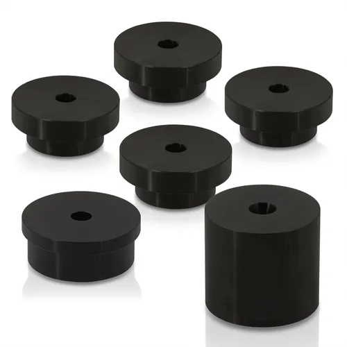 AJP Distributors 6 unids aluminio sólido diferencial diferencial diferencial montaje buje kit negro compatible/reemplazo para 350Z Z33 Fairlady Z