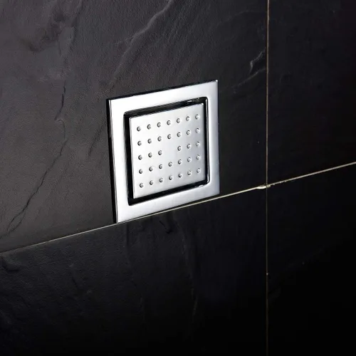 Miniatura 3 de CIENCIA Spray de masaje cuadrado de latón para el cuerpo de la ducha, espray montado en la pared del jet del cuerpo de la ducha del balneario