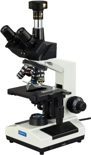 Miniatura 2 de OMAX 40X-2500X - Microscopio LED trinocular compuesto de laboratorio con cámara digital de 9 MP
