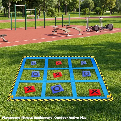 Miniatura 7 de CWLAKON Juego de Lanzamiento de Pufs Gigante al Aire Libre Tic Tac Toe para Niños, Adultos y Familia, Gran Juego de Patio al Aire Libre para Césped