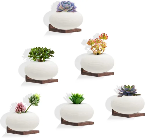 Miniatura 30 de Estante flotante pequeño, mini estante montado en la pared de 5 x 5 pulgadas, estante de madera rústica para dormitorio, sala de estar, baño, Gris