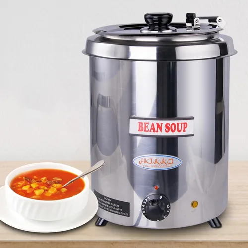 Miniatura 7 de Calentador de sopa comercial de 6 cuartos de galón, calentador de alimentos de 300 W con tapa con bisagras y olla desmontable, control