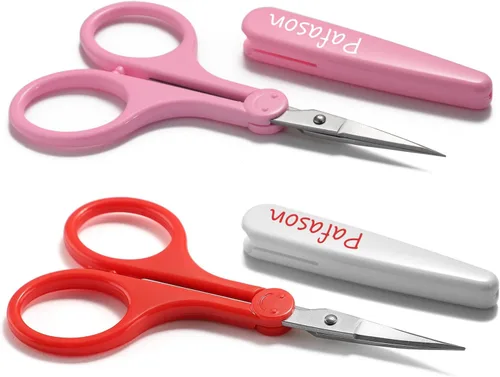 Miniatura 11 de PAFASON Sharp Point - Juego de tijeras para manualidades de 4 piezas, rectas y curvas, para álbumes de recortes, acolchado, costura DIY, punto, Rosa