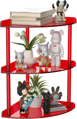 Miniatura 9 de Sezanrpt Estante Organizador de Esquina de Encimera de 2 Niveles 7x7x8 Pulgadas, Organizador de Baño de Acrílico Estante de Esquina para Encimera