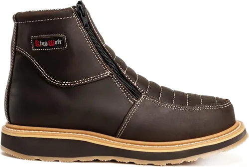 Miniatura 8 de King Welt Ultra Flex 6 "339 cremallera doble densidad ligero hombres botas de trabajo Habana