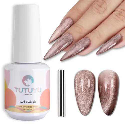 Miniatura 37 de Esmalte de uñas en gel color púrpura oscuro de medianoche - 15ml de esmalte de uñas en gel Jelly color morado negro, color traslúcido