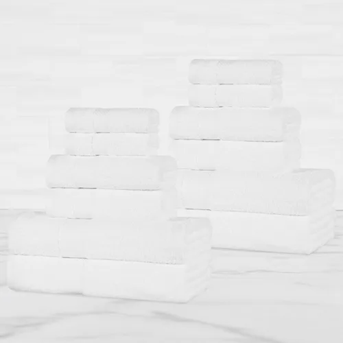 Miniatura 33 de SUPERIOR Kendell - Juego de 4 toallas de baño de algodón egipcio, absorbentes, para la ducha, artículos esenciales para el spa, toallas grandes