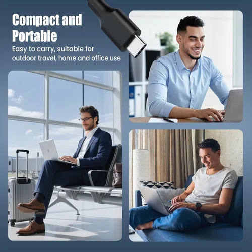 Miniatura 8 de Cargador de laptop USB C de 90 W para portátiles con Windows - Lenovo ThinkPad HP Spectre ASUS ZenBook Acer Swift Chromebook - Adaptador