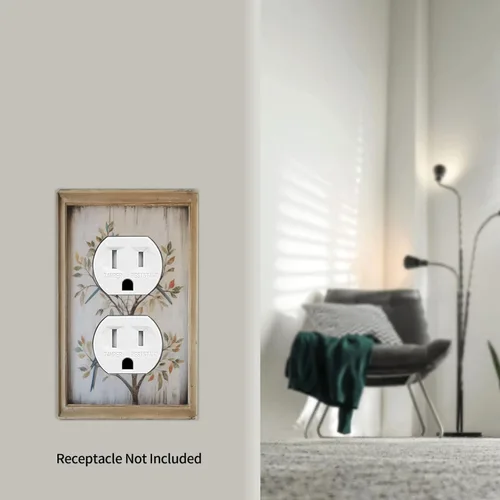 Miniatura 6 de BirdArt - Cubierta decorativa para interruptor de luz de 1 cuadrilla, placa de pared dúplex individual, placa frontal eléctrica para decoración