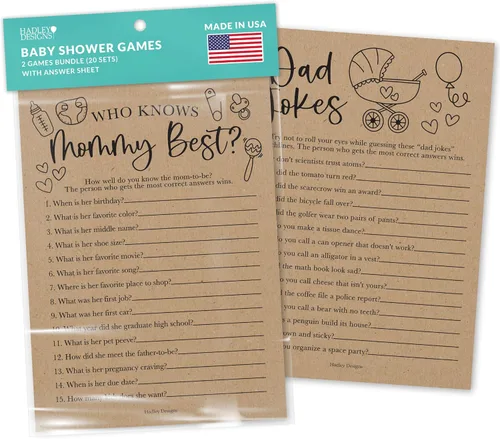 Miniatura 11 de Hadley Designs 40 juegos rústicos para baby shower, género neutro: quién sabe mejor a mami, juego de baby shower, juegos de baby shower para baby