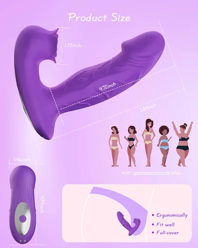 Miniatura 5 de Juguete Vibrador Rosa para Mujer, Estimulador Consolador de Succión con 9 Modos de Vibradores Succionadores, Control Remoto Estimulación del Punto G