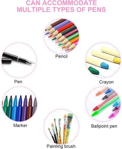 Miniatura 7 de EXCEART Soporte para pinceles de pintura de madera, soporte de salchicha en forma de perro, organizador de pinceles para artista, estante