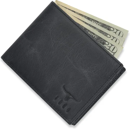 Miniatura 3 de TORO - Cartera de piel con bloqueo RFID para hombre, Antracita, Cartera Rfid