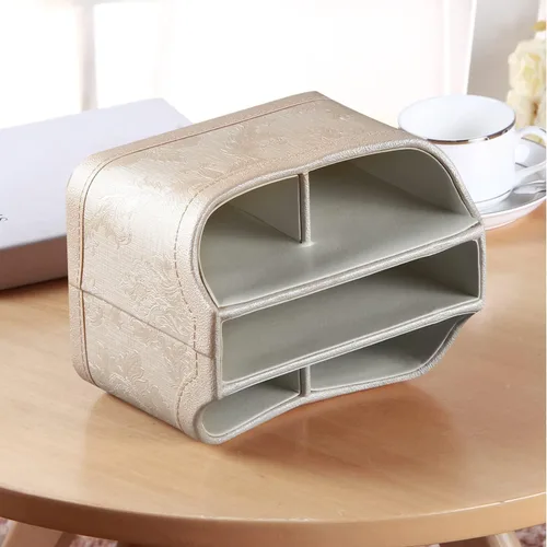 Miniatura 3 de PUSU - Soporte organizador de piel sintética giratorio en 360 grados para control remoto de TV, suministros de escritorio, suministros de oficina