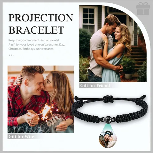 Miniatura 36 de Pulseras personalizadas con fotos, pulsera con imagen en el interior, pulseras para parejas, foto personalizada, regalos de cumpleaños