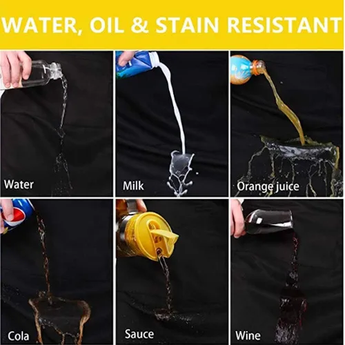 Miniatura 7 de LRUUIDDE Delantal de vinilo de goma impermeable negro – Delantales ligeros de 43 pulgadas – Plástico industrial resistente a productos químicos
