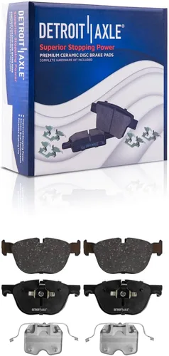 Miniatura 4 de Detroit Axle - Kit de freno delantero para BMW X5 2007-2013 2017-2018, 2008-2010 X6 rotores de freno y pastillas de freno de cerámica de repuesto