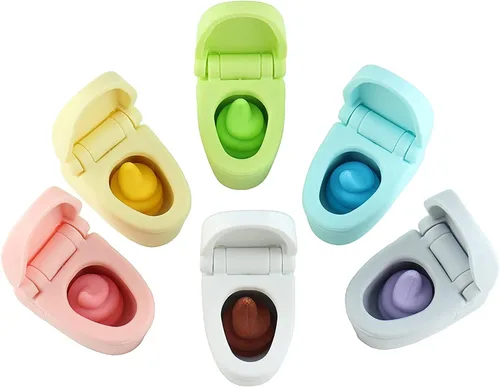 Miniatura 2 de Iwako Borrador de lápices de regalo para niños, regalo de Navidad para el regreso a clases, fabricado en Japón (Poop Eraser 6 piezas), multicolor