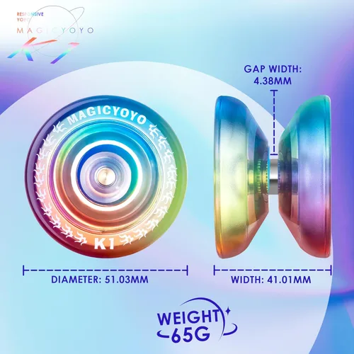 Miniatura 4 de MAGICYOYO Responsive YoYo K1-Plus para niños principiantes con bolsa de almacenamiento Yoyo + 12 cuerdas de Yoyo y guante de regalo