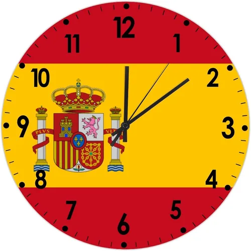 Miniatura 206 de Cheyan Reloj de pared con bandera de Canadá de 12 pulgadas, silencioso, sin tictac, de PVC, funciona con pilas, reloj redondo decorativo, regalo