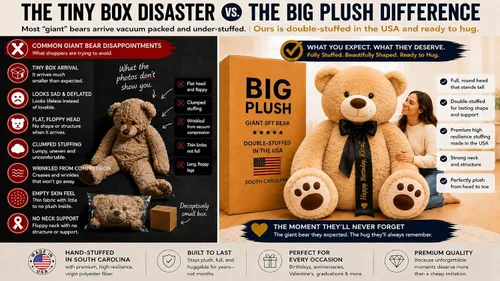Miniatura 12 de Big Plush Oso de peluche personalizable gigante de 5 pies premium suave, peso 17 libras en caja grande, no envasado al vacío
