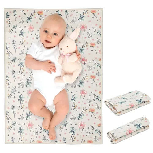 Miniatura 15 de Cambiador de bebé de cuero vegano - Cambiador portátil lavable, cambiador plegable de viaje para bebé, regalos de ducha para recién nacidos y niños