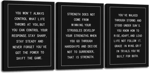 Miniatura 49 de Arte de Pared Motivacional 40 Razones para Entrenar 3 Piezas Pintura Impresión en Lienzo Decoración de Oficina Póster Mentalidad Millonaria