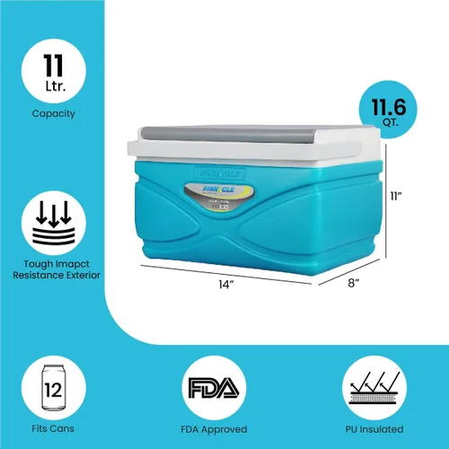 Miniatura 3 de Enfriador de pícnic – Enfriador duro de 4.5 litros – Coolbox mantiene el contenido fresco durante 48 horas – Enfriador exterior sin BPA – Enfriador