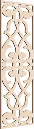 Miniatura 57 de 9 3/8"W x 24 3/8"H x 1/4"T Bellaire Decorativos Paneles de pared de madera calado, abedul