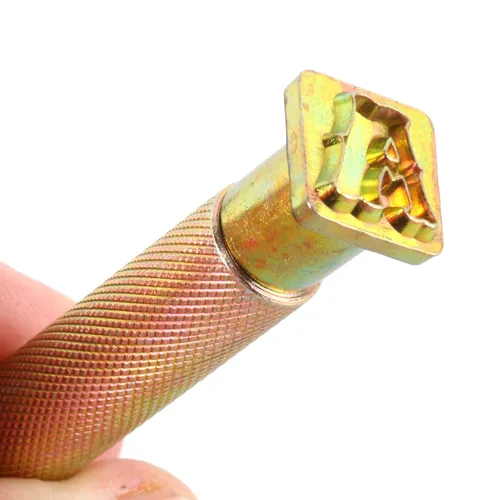 Miniatura 8 de Juego de 27 piezas de herramientas artesanales estándar para sellos del alfabeto, 1/2" (13 mm) A-Z de cuero para estampación artesanal (1/2 pulgada)