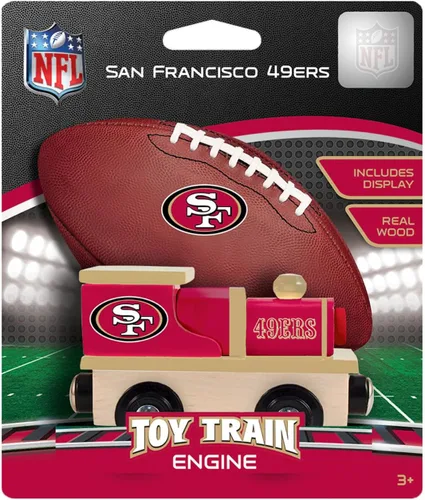 Miniatura 2 de MasterPieces NFL San Francisco 49ers - Tren de juguete de madera real, para mayores de 3 años, color negro