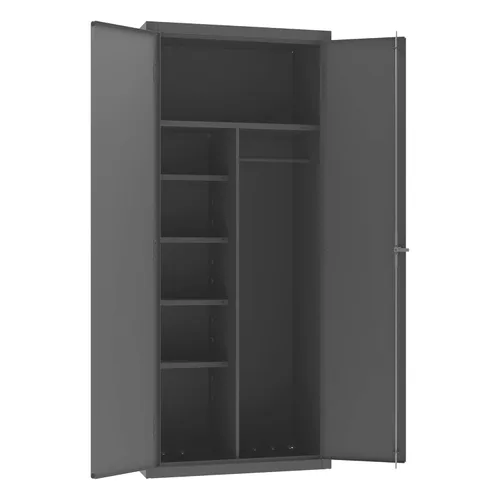Durham Gabinete especial de acero soldado calibre 14 con almacenamiento de armario/escoba, 3500-HDL-95, capacidad de 2100 libras, 24 pulgadas de