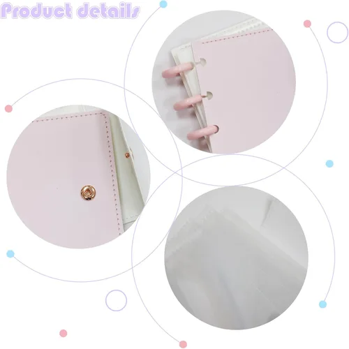 Miniatura 5 de Carpeta para tarjetas fotográficas de 3 pulgadas, álbum de fotos desmontable, mini libro de fotos con 20 bolsillos para 40 tarjetas (rosa)