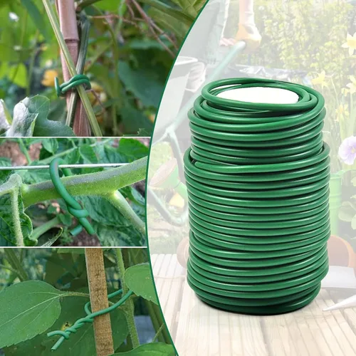 Miniatura 8 de Decoroca Lazos suaves para plantas de apoyo, alambre reutilizable impermeable de 65.6 pies, giro de jardín de 0.138 in, para plantas de interior y 1