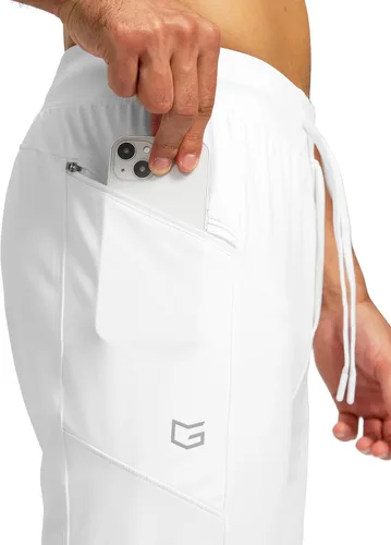 Miniatura 4 de G Gradual Pantalones deportivos para hombre con bolsillos con cremallera, elásticos, cónicos, pantalones deportivos para hombre, entrenamiento
