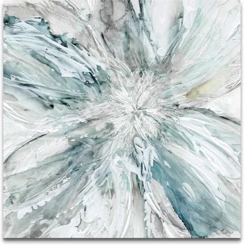 Miniatura 19 de Wexford Home Azul Blanco Lienzo decorativo para pared, envuelto en galería, 10 x 10 pulgadas, azul blanco i